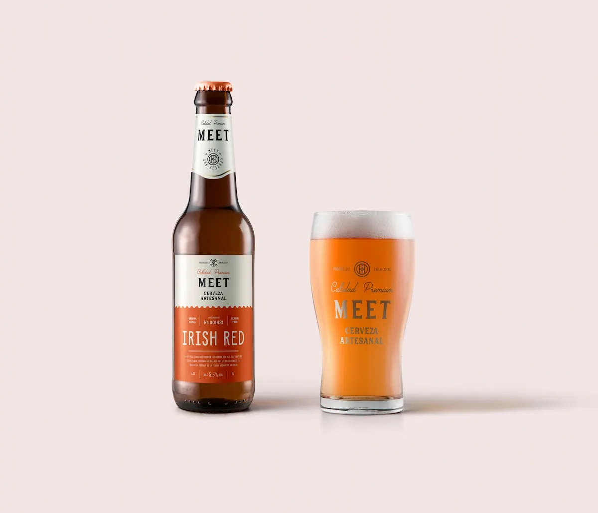Render de botella y vaso Irish