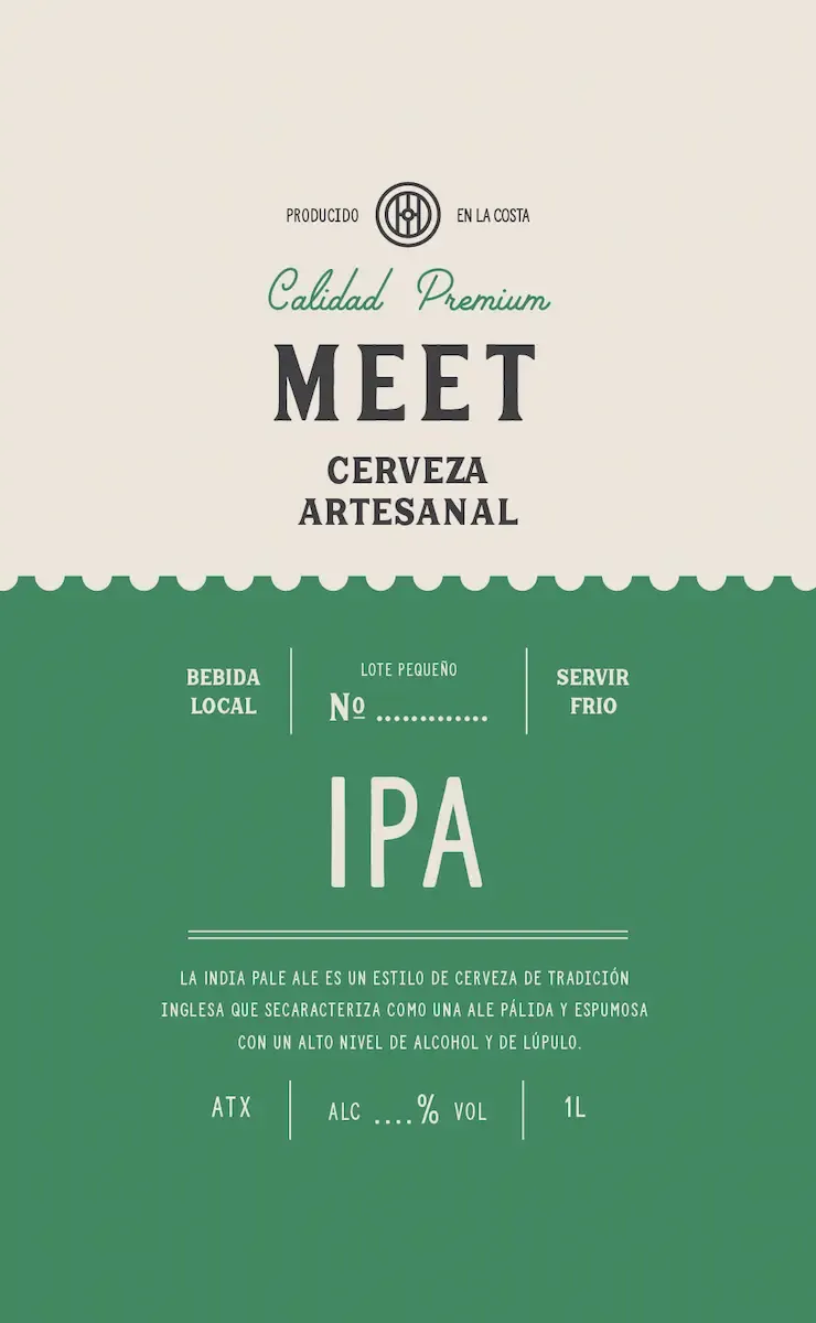 Etiqueta variedad IPA
