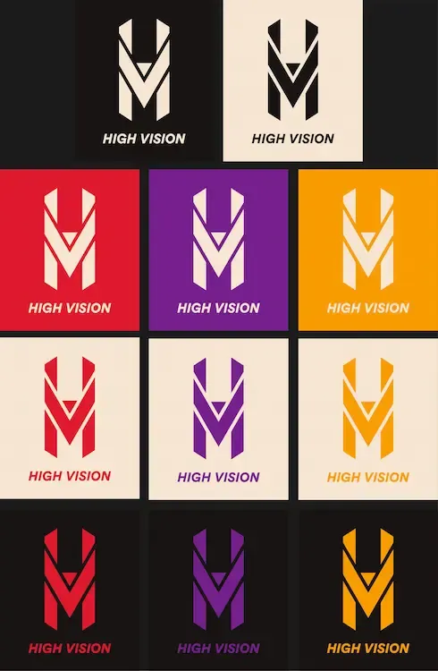 Logo en diferentes colores y aplicaciones