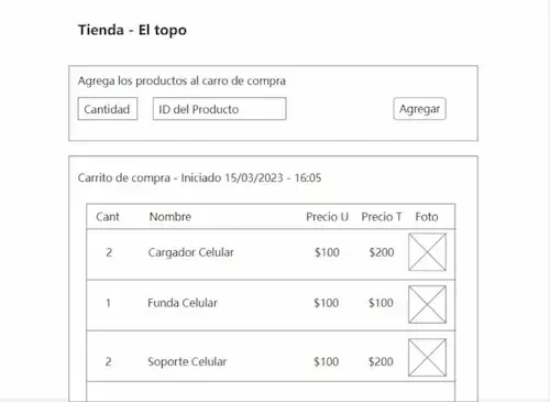 Maqueta con requisitos del desafío Wallbit - Parte 2